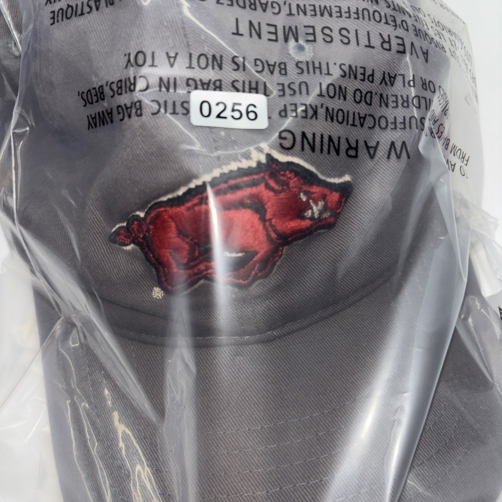 Arkansas Razorbacks Zephyr Gray Hat Cap Authentic Adjustable - Picture 8 of 8